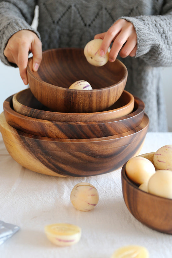 Kitchen Natural Wooden Bowl