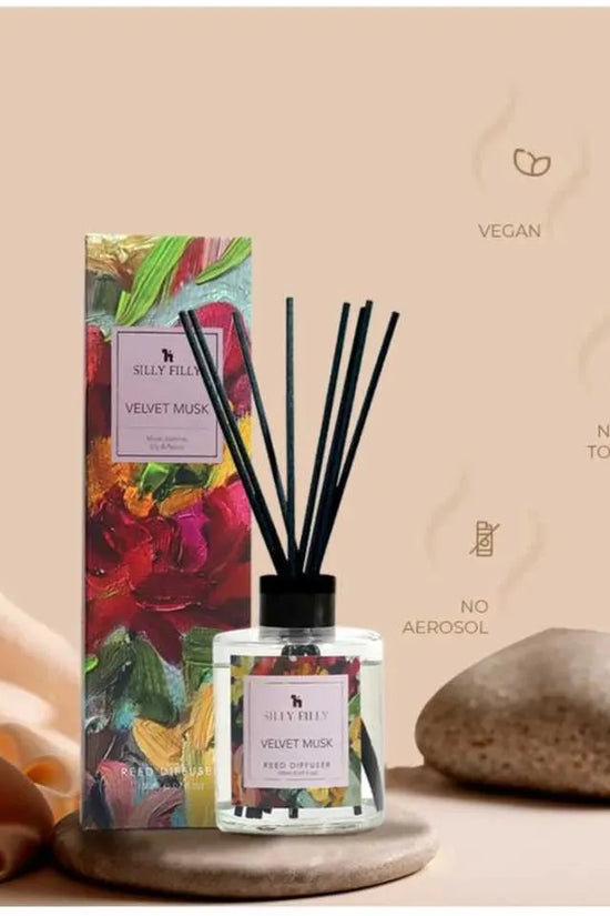 Reed Diffuser Set for Home Bathroom Accessories Shelf Decor Air Fresheners Sticks Diffuser with 5 FL oz Essentials oils S25111