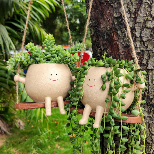 Swing Face Hanging Flower Pot