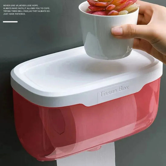 Wall-Mounted Tissue Storage and Phone Rack