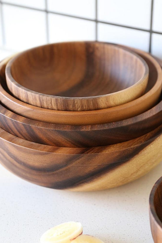 Kitchen Natural Wooden Bowl