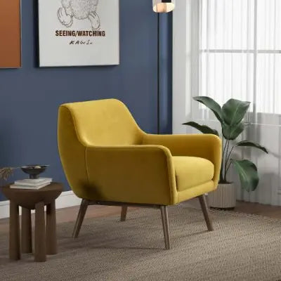 Gold Velvet Lounge Chair