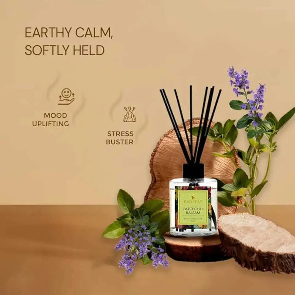 Reed Diffuser Set for Home Bathroom Accessories Shelf Decor Air Fresheners Sticks Diffuser with 5 FL oz Essentials oils S25111