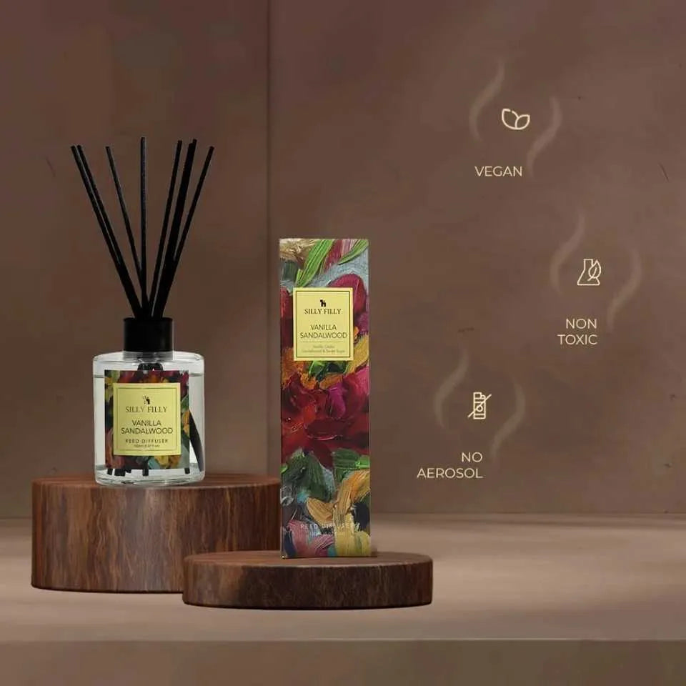 Reed Diffuser Set for Home Bathroom Accessories Shelf Decor Air Fresheners Sticks Diffuser with 5 FL oz Essentials oils S25111