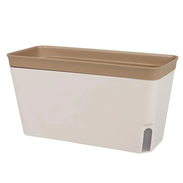 Aqua Layer Rectangular Self-Watering Planter