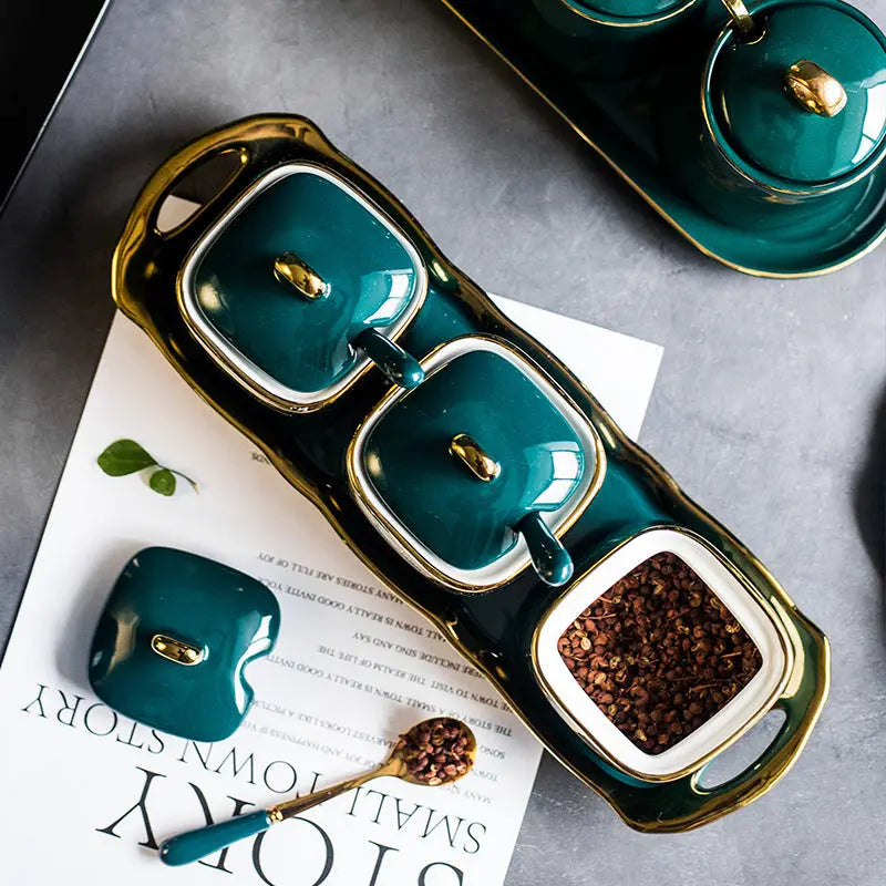 Kitchen ceramic seasoning jar