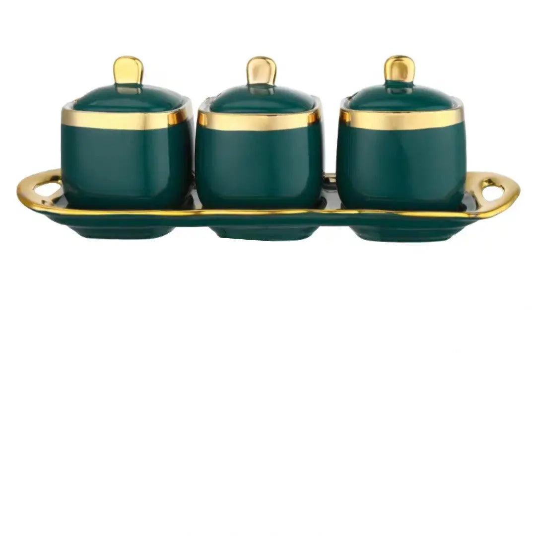 Kitchen ceramic seasoning jar