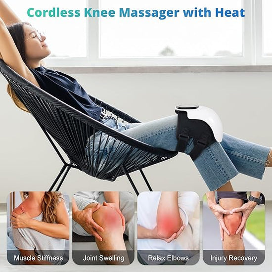 Intelligent Rechargeable Knee Massager with Heat, Infrared & Vibration