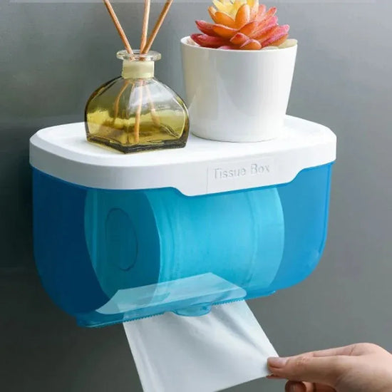 Wall-Mounted Tissue Storage and Phone Rack